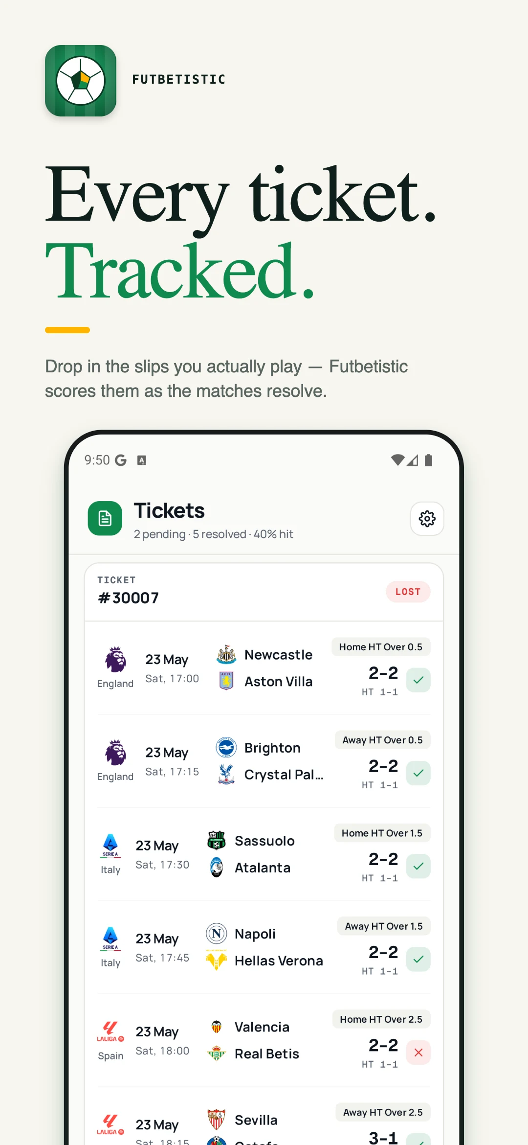 Football Betting Statistics screenshot